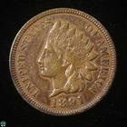 1891 Indian Head Small Cent - AU Details