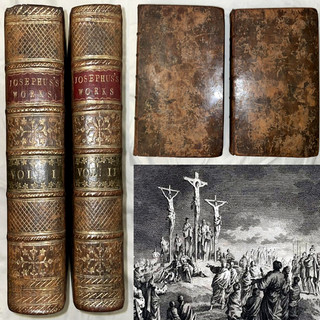 1777 FLAVIUS JOSEPHUS 2V SET JEW WAR BIBLE ISRAEL JESUS ROMAN EMPIRE CALIGULA