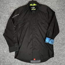Huk Performance Fishing Shirt Mens M Black Slim Fit Next Level Gorpcore Vented