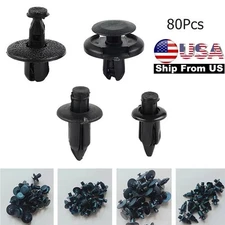 80PC ATV Motorcycle Sportsbike Plastic Fender Clips Body Rivets Push Pin Fairing