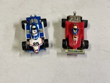 2 car lot TYCO 440 slot cars F1 LIGIER GITANES  F1 FERRARI with Running Chassis