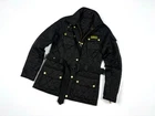 Women's BARBOUR International Black Quilted Casual Belted Jacket - UK8 US4 EU34