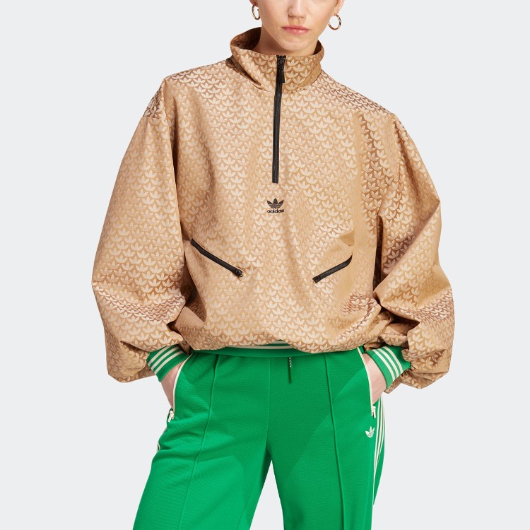 adidas Adicolor 70S Half-Zip Monogram Logo Printed Sports
