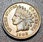 1908 Indian Head Cent Red & Brown BU UNC Lustrous IHC IHP Uncirculated Penny