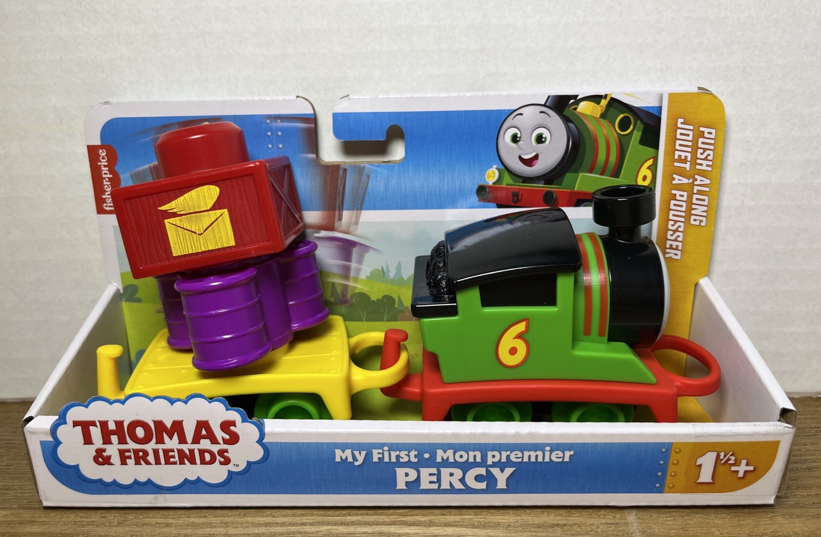 Thomas And Friends My First Percy Push Along Train And Cargo Fisherprice NEW