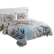 Coastal 3-Piece Quilt Set Full/Queen Blue Sea Turtle