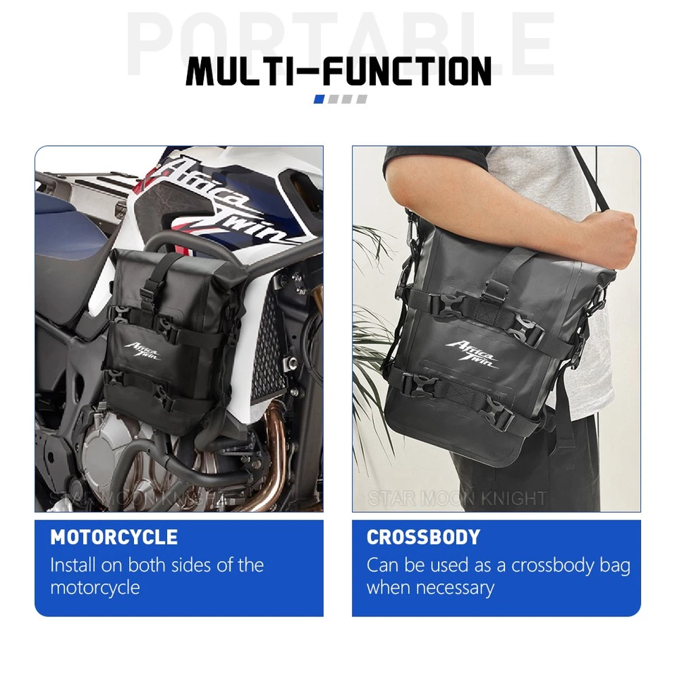 For Honda 1000L CRF1100L Africa Twin Adventure Sports TPU Leather Crash bar bag - Imagen 4 de 4
