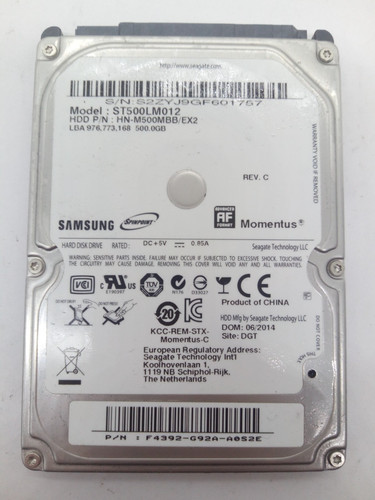 SAMSUNG ***ST500LM012*** 500 GB *** SATA HDD Notebook 2,5 Zoll #NFP1826