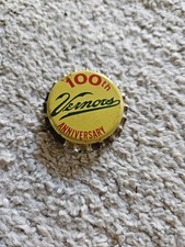 100th Anniversay 1966 Vernors Pop Bottle Cap Cork Bottom Vibrant Colors