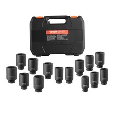 Vevor Axle Nut Impact Socket Set 12 Drive Deep 612-point 14pcs Metric Socket Vevor Axle Nut Impact Socket Set 12 Drive Deep 612-point 14pcs Metric Socket