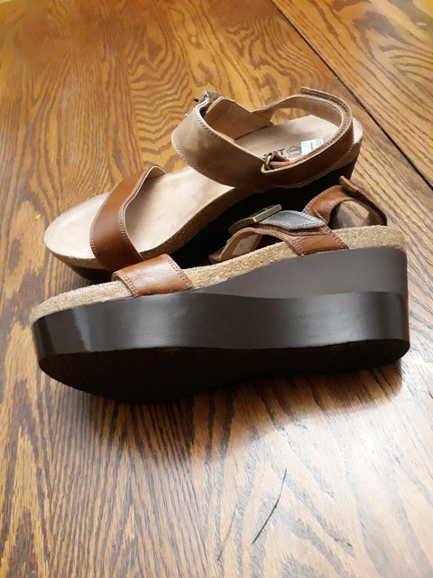 Naot Cork Wedge Brown Sandals Size 41 U.S.A 9.5 | eBay