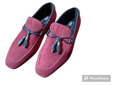 ASOS DESIGN Mens loafers in burgundy faux suede with tassel Shoes