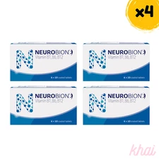 4x Neurobion Vitamin B1, B6, B12 Nerve Relief, Numbness & Tingling 60's Exp 2026