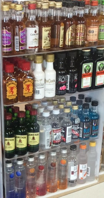 airplane size liquor