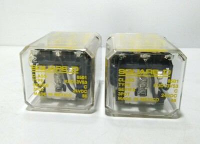 Square D KUD13V53 Relais LR15734 Klasse 8501 Serie C 3PDT 24VDC Mexico 2pc Lot