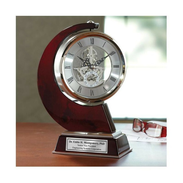 Desk Clock Personalized Gift Gear Clock Thank You, Retirement,Wedding