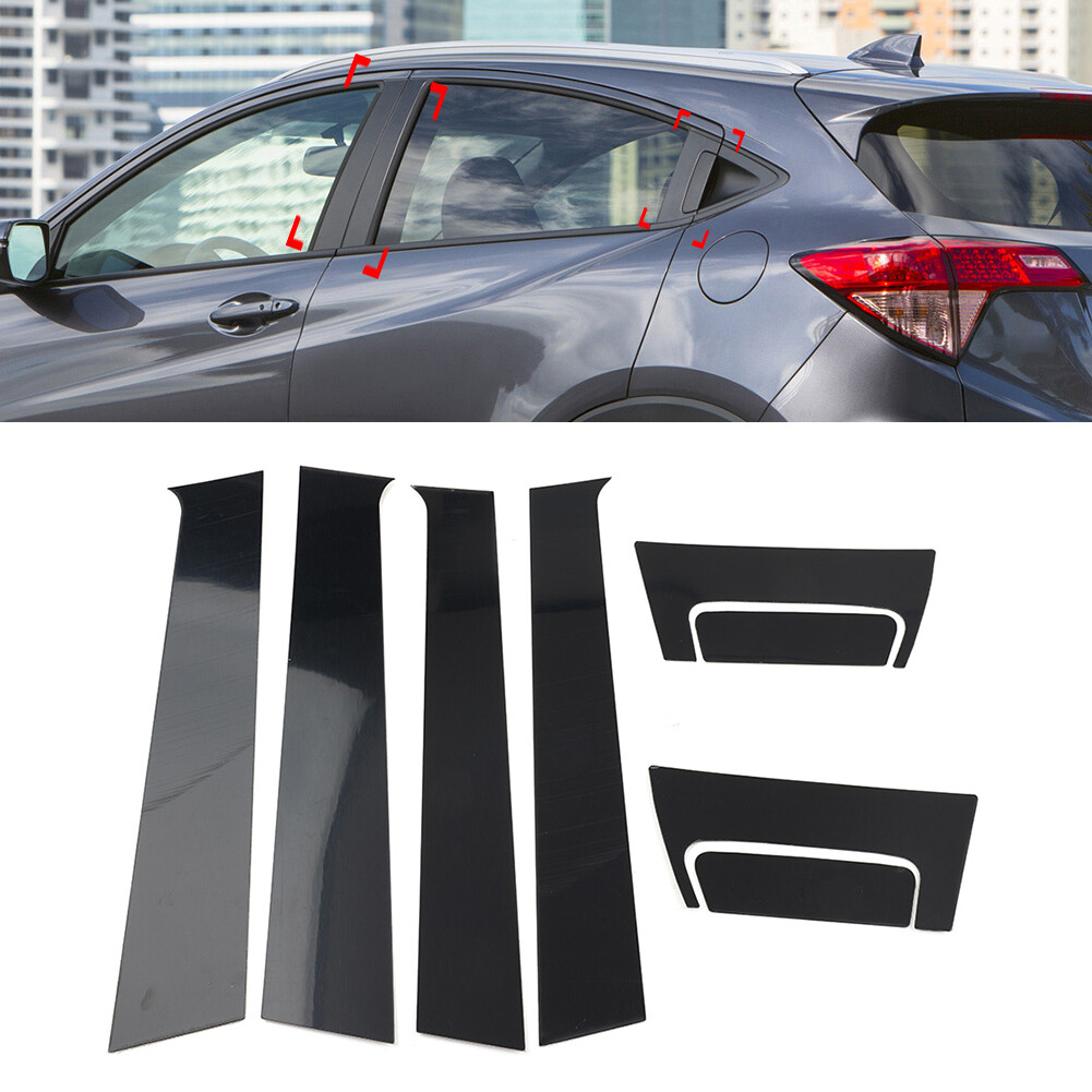 Car Pillar Post Set Door Window Cover Trim Kit Fit Honda HRV HR-V