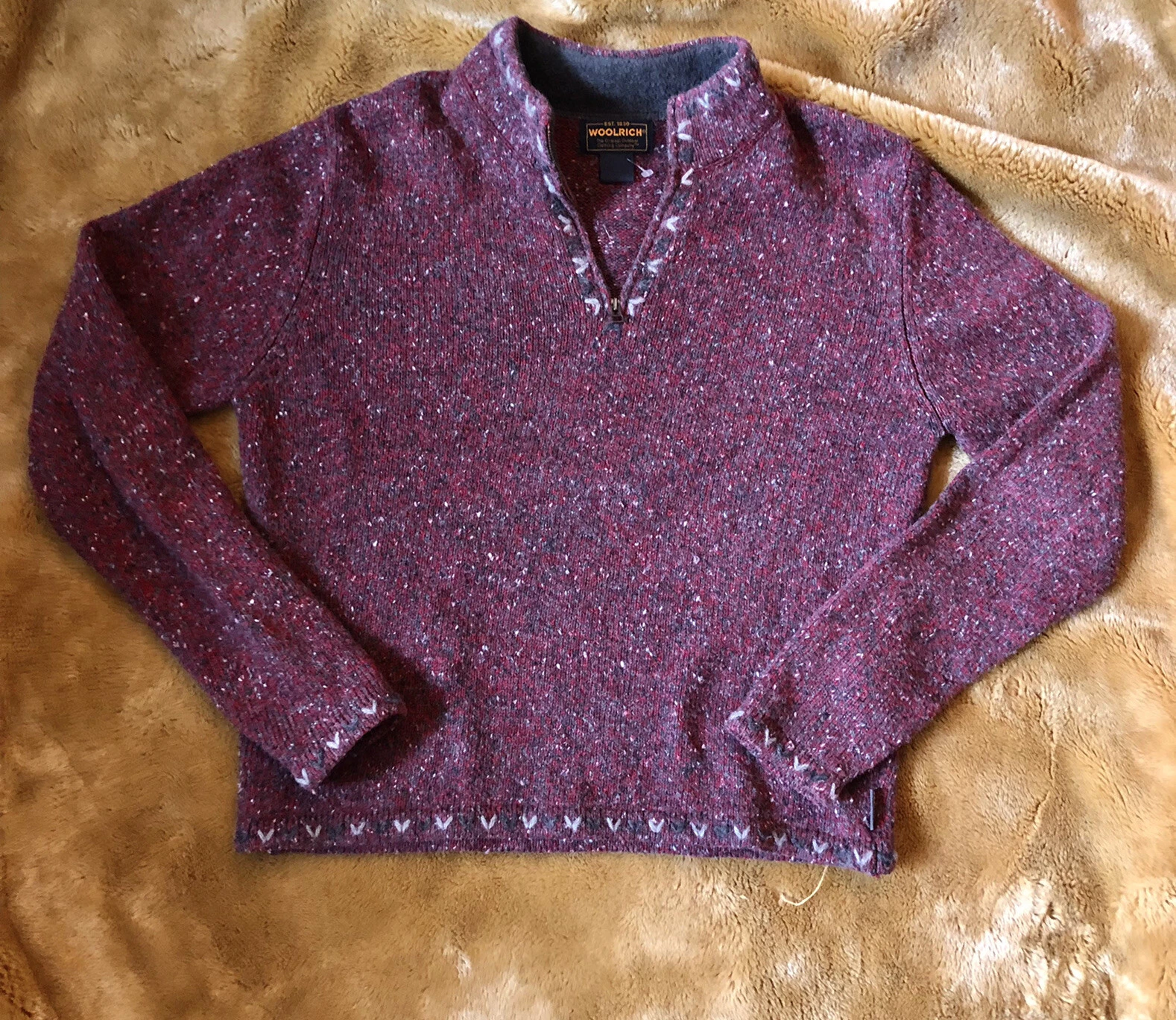 NWOT Woolrich Wool Mix Women Long Sleeve Sweater Pullover Beige Size S Small