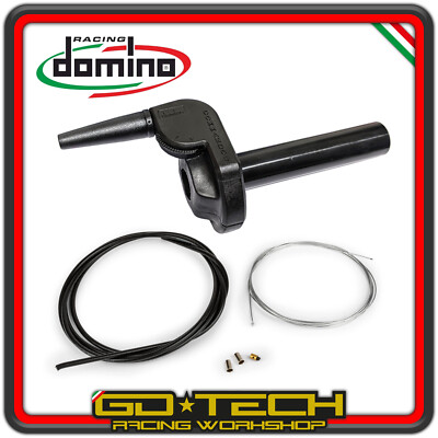 Domino Commandos Quick Gas Control – Universal Motorcycle/Scooter Throttle (22mm Bars, 42mm Travel, 2.2°/mm)