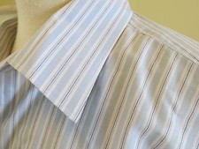 Calvin Klein Size XL Men's Long Sleeved Striped Shirt - 100 Cotton
