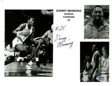 Danny Manning Signed/Auto 8x10 Photo University of Kansas PSA/DNA 188074