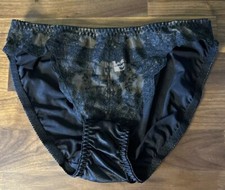 RARE VINTAGE VICTORIAS SECRET SILKY SECOND SKIN SATIN Bikini PANTIES Small