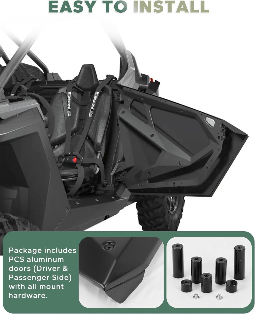 2 Seat Aluminum Lower Door Set For 2020-2026 Polaris RZR PRO R XP