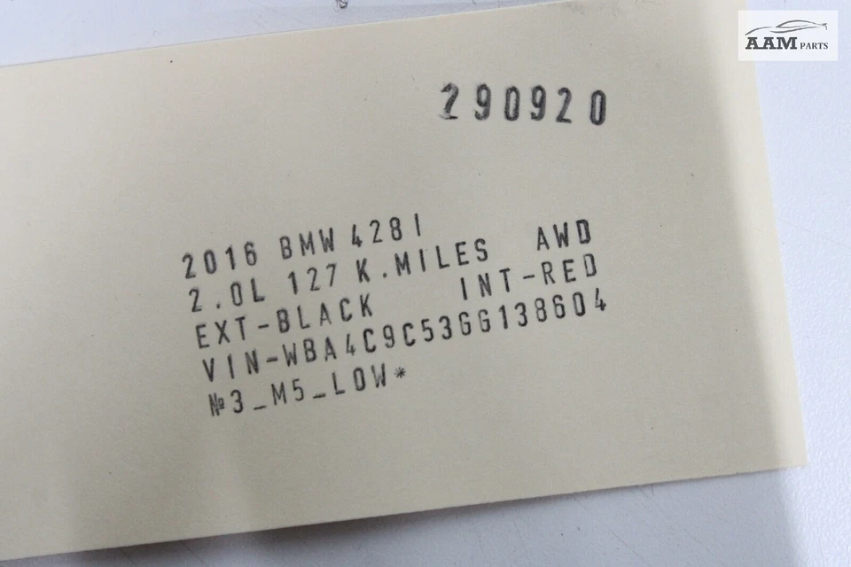 BMW 428I XDRIVE 2015-2016 gran cupé soporte trasero debajo del piso soporte soporte OEM Foto 4 de 4