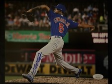 Carl Edwards Jr Chicago Cubs 2016 WS Champs Auto Signed 8x10 Photo ~ JSA COA