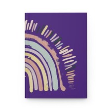 Faithful Rainbow Hardcover Journal Matte in Purple