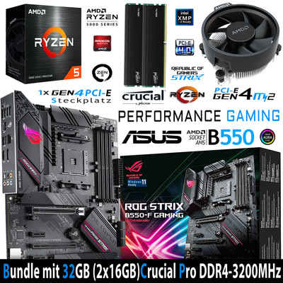 PC Bundle / AMD Ryzen 5 5600X / Asus Rog Strix B550-F Gaming / 32GB DDR4-3200MHz