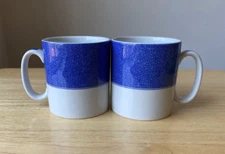 2  SPODE VERMICELLI BLUE 3.25" Mugs - England - VGUC