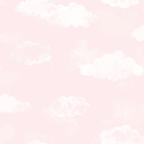 Essener Tiny Tots II G78358 Pink Know Sky Clouds Felt Paper Wallpaper-