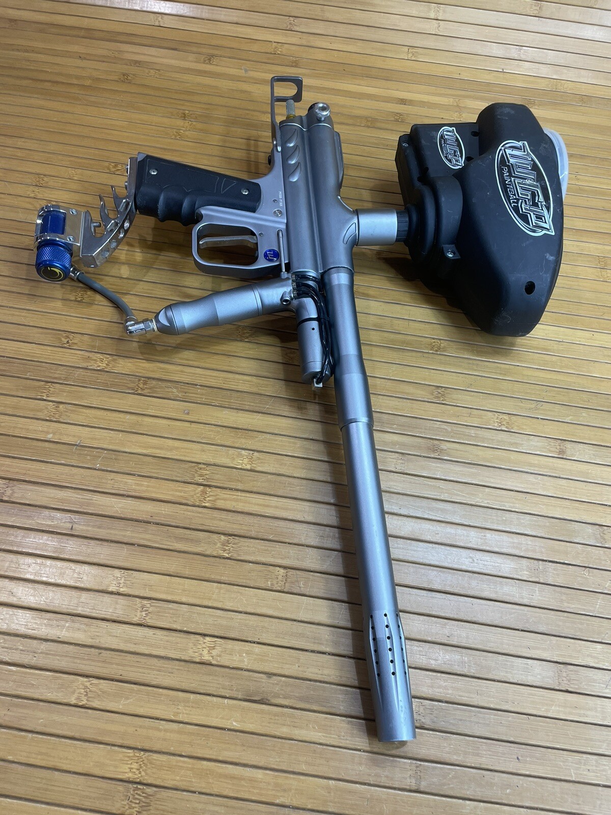 WGP Trilogy Pro Autococker paintball Marker Silver W/ Hopper