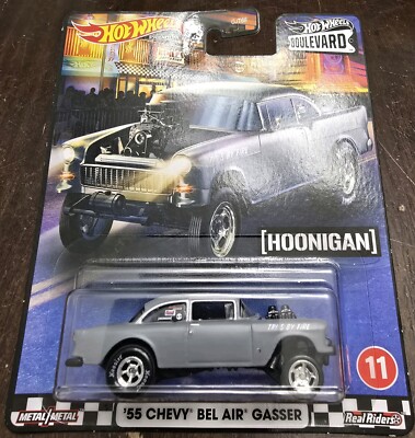 Hot Wheels 2020 Boulevard 55 Chevy Bel Air Gasser Gray Hoonigan