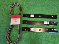 USA MADE HUSQVARNA MZ61 DECK BELT & BLADE KIT ALL USA MADE 539104335, 539113312