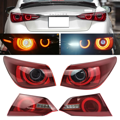 Fits 2014-2017 Infiniti Q50 Skyline V37 400R Style LED Red Tail