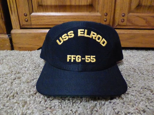 NWOT New Era Brand USS ELROD FFG-55 HAT - NAVY BLUE -Medium-Large size