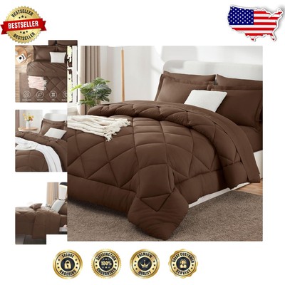 7-Piece Full Comforter Set - Soft, Machine Washable Bedding for All Seasons