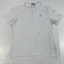 Johnnie O Polo Shirt Mens Large White Performance Short Sleeve Golfing Stretch