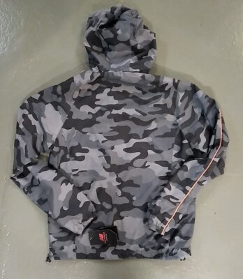 New Balance Wind Breaker Gray Urban Camo Jacket Men’s NWT- Size Small