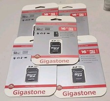 5-PACK Gigastone 16 GB Micro SD Prime Series Card U1 with Adapter - 16 GB