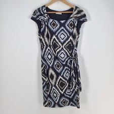 Target womens dress size 10 pencil multicolour geometric short sleeve 056352