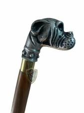 Working Designer handmade Antique Bulldog Handle Wooden Walking Stick Cane Gift
