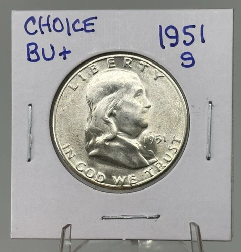 1951-S Franklin Half Dollar - Choice BU Uncirculated 90% Silver 50c