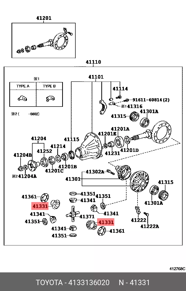 Genuine OE planet gears, kit, 4133136020 for TOYOTA 41331-36020 | eBay