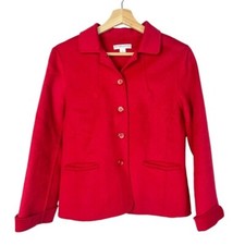 Pendleton Red Button Down Merino Wool Jacket S