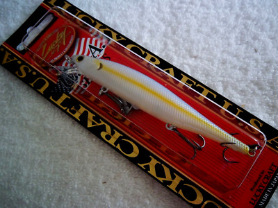 LOT OF-3-Lucky Craft Lightning Pointers 110sp 4 1/2'' & 1/2 oz CHARTREUSE SHAD