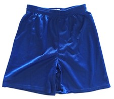 New Badger Blue YOUTH Size L Polyester Mesh Soccer Gym Sports Shorts 2207