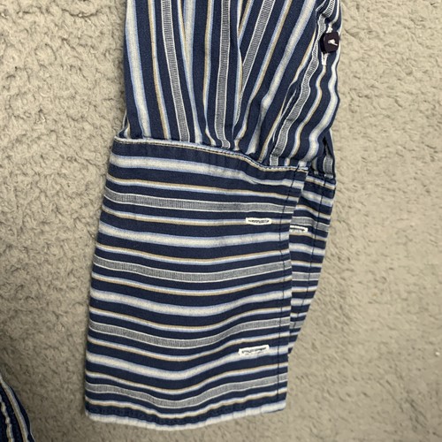 Sean John Shirt Men Large Long Sleeve Collared Button Cotton Striped Blue Casual - Picture 8 of 14
